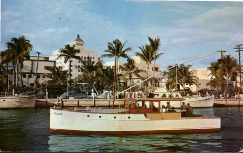 Postcard charter boats - -,